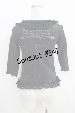 画像3: h.naoto Blood / レイヤード風カットソーカーディガン  ブラック H-25-11-08-053-HN-TO-KB-ZH