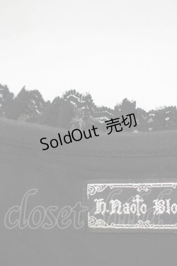 画像4: h.naoto Blood / レイヤード風カットソーカーディガン  ブラック H-25-11-08-053-HN-TO-KB-ZH