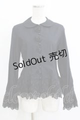 Moi-meme-Moitie / 巻薔薇裾レースブラウス 9 ブラック H-25-11-08-054-MO-BL-KB-ZH