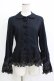 画像1: Moi-meme-Moitie / 巻薔薇裾レースブラウス 9 ブラック H-25-11-08-054-MO-BL-KB-ZH (1)