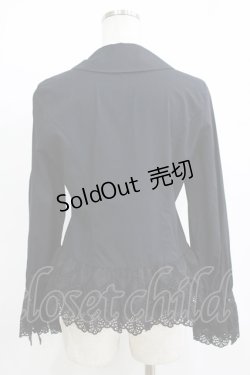 画像3: Moi-meme-Moitie / 巻薔薇裾レースブラウス 9 ブラック H-25-11-08-054-MO-BL-KB-ZH