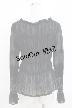 画像3: Moi-meme-Moitie / シャーリングブラウス 9 ブラック H-25-11-08-055-MO-BL-KB-ZH