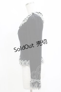 画像2: Moi-meme-Moitie / 燭台レースベロアトップス 2 ブラック H-25-11-08-056-MO-TO-KB-ZH