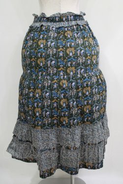 画像3: Jane Marple / A Celebrationフリルスカート  ダークカーキ×ダークカーキ H-25-11-08-006-JM-SK-KB-ZH