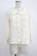 MILK / ガトーフリルブラウス  アイボリー H-25-11-08-057-ML-BL-KB-ZH
