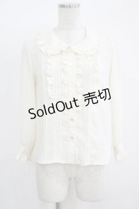 MILK / ガトーフリルブラウス  アイボリー H-25-11-08-057-ML-BL-KB-ZH