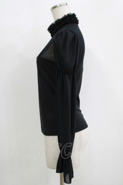 画像2: Moi-meme-Moitie / フリルハイネックカットソー 2 ブラック H-25-11-08-062-MO-TO-KB-ZH