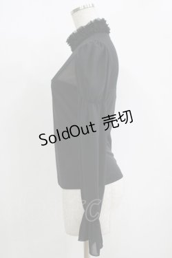 画像2: Moi-meme-Moitie / フリルハイネックカットソー 2 ブラック H-25-11-08-062-MO-TO-KB-ZH