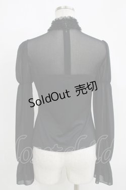 画像3: Moi-meme-Moitie / フリルハイネックカットソー 2 ブラック H-25-11-08-062-MO-TO-KB-ZH