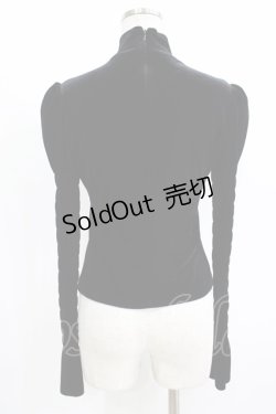 画像3: Moi-meme-Moitie / 燭台刺繍ハイネックベロアトップス  ブラック H-25-11-08-063-MO-TO-KB-ZH