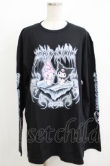 QOOZA / マイメロディ＆クロミコラボ L/S TEE  ブラック H-25-11-08-064-PU-TO-KB-ZH
