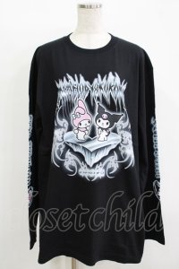 QOOZA / マイメロディ＆クロミコラボ L/S TEE  ブラック H-25-11-08-065-PU-TO-KB-ZH