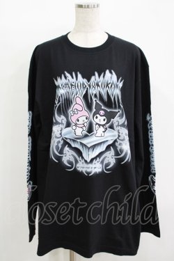 画像1: QOOZA / マイメロディ＆クロミコラボ L/S TEE  ブラック H-25-11-08-065-PU-TO-KB-ZH
