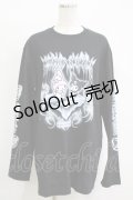 QOOZA / マイメロディ＆クロミコラボ L/S TEE  ブラック H-25-11-08-067-PU-TO-KB-ZH