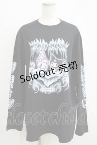 QOOZA / マイメロディ＆クロミコラボ L/S TEE  ブラック H-25-11-08-068-PU-TO-KB-ZH
