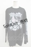 QOOZA / マイメロディ＆クロミコラボ L/S TEE  ブラック H-25-11-08-069-PU-TO-KB-ZH