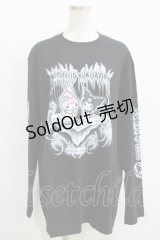QOOZA / マイメロディ＆クロミコラボ L/S TEE  ブラック H-25-11-08-069-PU-TO-KB-ZH