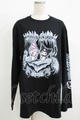 QOOZA / マイメロディ＆クロミコラボ L/S TEE  ブラック H-25-11-08-070-PU-TO-KB-ZH