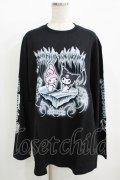 QOOZA / マイメロディ＆クロミコラボ L/S TEE  ブラック H-25-11-08-071-PU-TO-KB-ZH