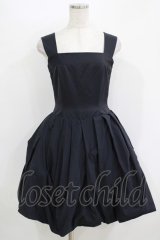 MILK / バルーンサテンドレス  ブラック H-25-11-08-008-ML-OP-KB-ZH