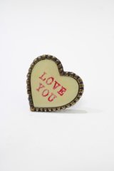 Katie / SWEET HEART ring 約10号 LOVE YOU H-25-11-08-077-LO-AC-KB-ZH