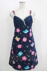 MILK / プリントデニムキャミワンピース  ブルーデニム H-25-11-08-010-ML-OP-KB-ZT383