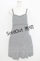 ALGONQUINS / ドットティアードキャミワンピース  ブラック H-25-11-08-012-AL-OP-KB-ZH