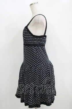 画像2: ALGONQUINS / ドットティアードキャミワンピース  ブラック H-25-11-08-012-AL-OP-KB-ZH