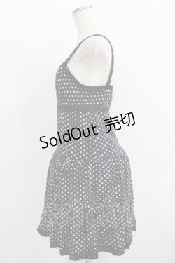 画像2: ALGONQUINS / ドットティアードキャミワンピース  ブラック H-25-11-08-012-AL-OP-KB-ZH