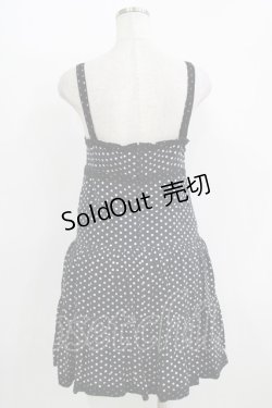 画像3: ALGONQUINS / ドットティアードキャミワンピース  ブラック H-25-11-08-012-AL-OP-KB-ZH