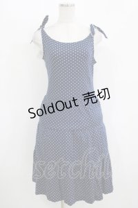 MILK / ドットティアードカットワンピース  ネイビー H-25-11-08-013-ML-OP-KB-ZH
