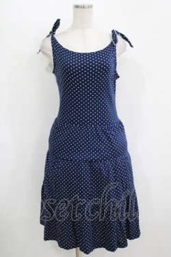 画像1: MILK / ドットティアードカットワンピース  ネイビー H-25-11-08-013-ML-OP-KB-ZH
