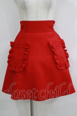 画像1: Katie / CAFE CHIC high waist skirt  レッド H-25-11-08-016-LO-SK-KB-ZH