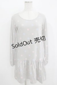 MILK / UTコラボドットワンピース  グレー H-25-11-08-019-ML-OP-KB-ZH