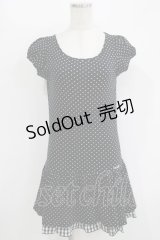 MILK / ドットギンガムワンピース  黒 H-25-11-08-020-ML-OP-KB-ZH