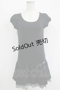 MILK / ドットギンガムワンピース  黒 H-25-11-08-020-ML-OP-KB-ZH