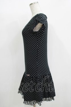 画像2: MILK / ドットギンガムワンピース  黒 H-25-11-08-020-ML-OP-KB-ZH