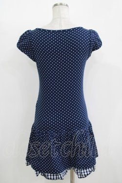 画像3: MILK / ドットギンガムワンピース  ネイビー H-25-11-08-021-ML-OP-KB-ZH