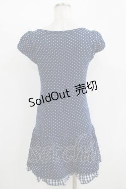 画像3: 【SALE】MILK / ドットギンガムワンピース  ネイビー H-25-11-08-021-ML-OP-KB-ZT483