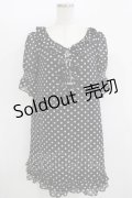 MILK / シャーリングドットdress  ブラック H-25-11-08-022-ML-OP-KB-ZH
