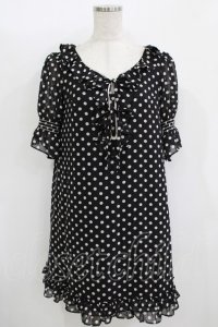 MILK / シャーリングドットdress  ブラック H-25-11-08-022-ML-OP-KB-ZH