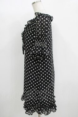画像2: MILK / シャーリングドットdress  ブラック H-25-11-08-022-ML-OP-KB-ZH