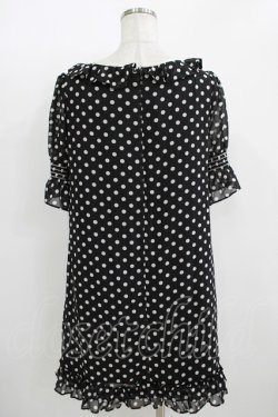 画像3: MILK / シャーリングドットdress  ブラック H-25-11-08-022-ML-OP-KB-ZH