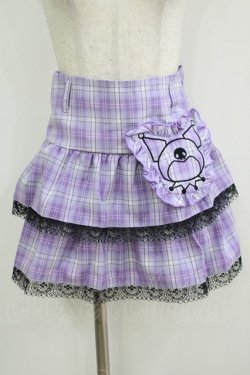 画像1: QOOZA / Kuromi mini skirt  ラベンダー H-25-11-08-024-PU-SK-KB-ZH