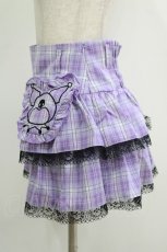画像2: QOOZA / Kuromi mini skirt  ラベンダー H-25-11-08-025-PU-SK-KB-ZH (2)