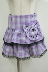 QOOZA / Kuromi mini skirt  ラベンダー H-25-11-09-1030-PU-SK-KB-ZH