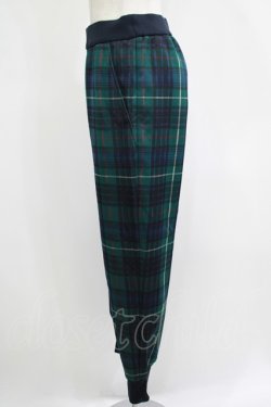 画像2: Jane Marple Dans Le Salon / ジャガードタータンチェックトラックパンツ  グリーン×ネイビー H-25-11-09-1040-JM-PA-KB-ZH