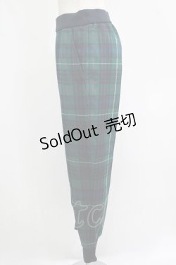 画像2: Jane Marple Dans Le Salon / ジャガードタータンチェックトラックパンツ  グリーン×ネイビー H-25-11-09-1040-JM-PA-KB-ZH