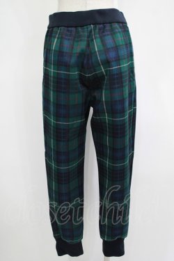 画像3: Jane Marple Dans Le Salon / ジャガードタータンチェックトラックパンツ  グリーン×ネイビー H-25-11-09-1040-JM-PA-KB-ZH