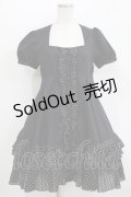 PEACE NOW / ドットフリルパフワンピース M 黒 H-25-11-09-1004-PU-OP-KB-ZH